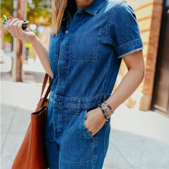 Everlane • Denim soft coverall jumpsuit - Picture 2 of 6